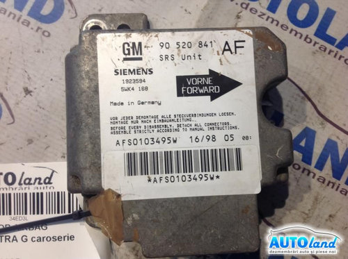 Calculator Airbag 90520841 Opel ASTRA G caroserie F70 1999-2005