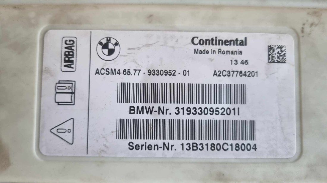 Calculator airbag 9330952 BMW Seria 3 GT F34