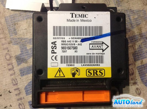 Calculator Airbag 9651507580 Citroen C3 Pluriel HB 2003
