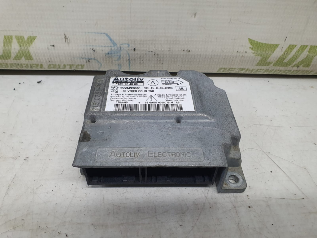 Calculator airbag 9653493080 Peugeot 307 [facelift] [2005 - 2008] 1.6 hdi 9hz