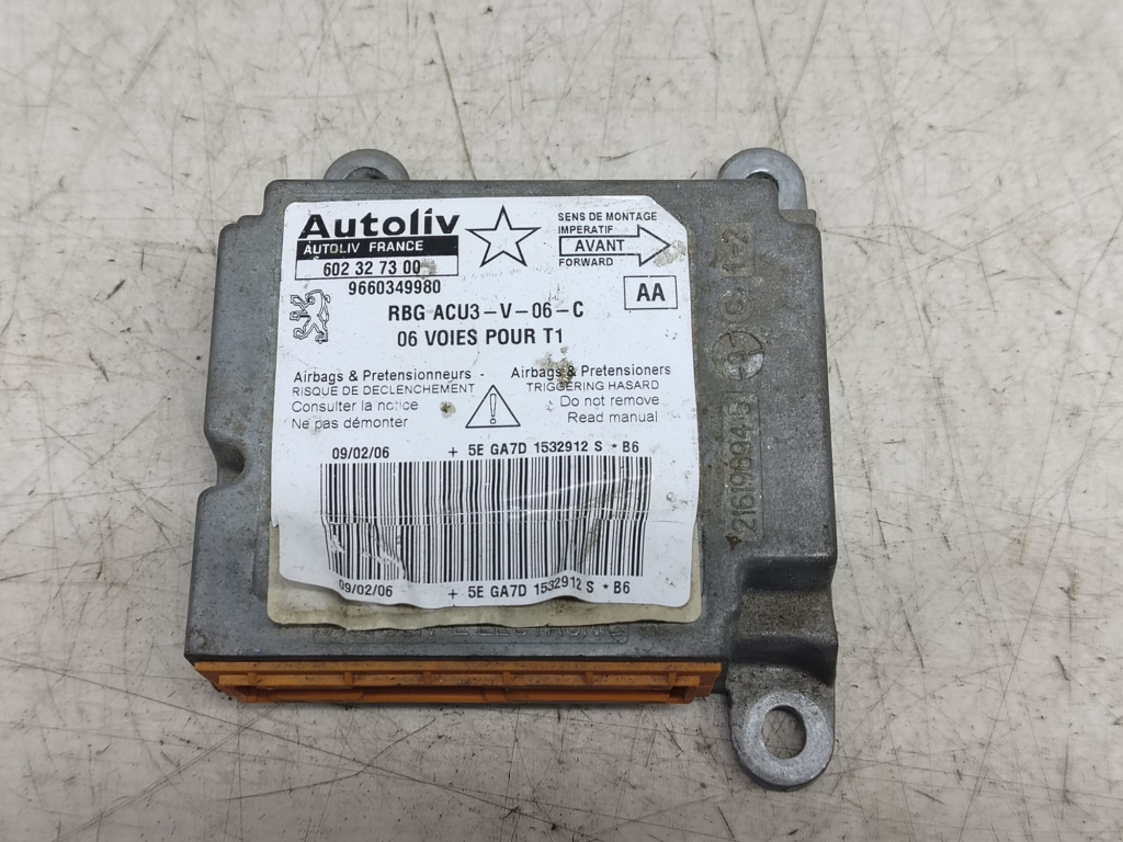 Calculator airbag 9660349980 Peugeot 206 [facelift] [2002 - 2009]