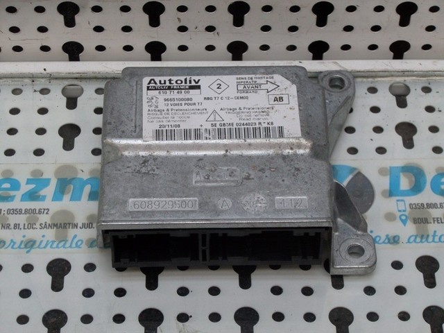 Calculator airbag 9665100080, Peugeot 308 CC, 1.6hdi