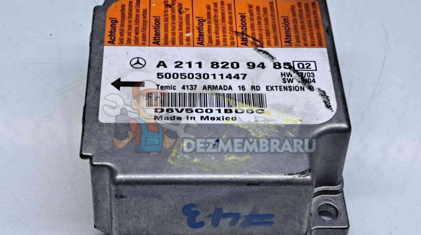 Calculator airbag, A2118209485, Mercedes Clasa C (W203) 2.2d