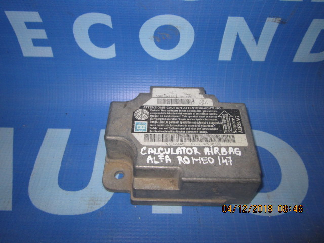 Calculator airbag Alfa Romeo 147; 46813473