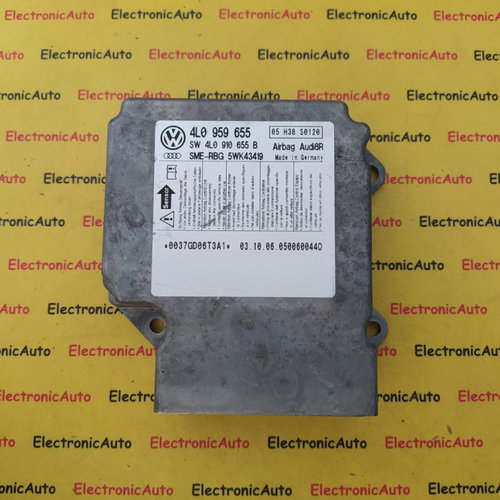 Calculator Airbag Audi, 4L0959655, 4L0910655B, 5WK43419