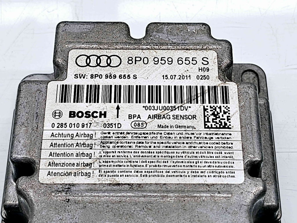 Calculator airbag Audi A3 Sportback (8PA) [Fabr 2004-2013] Facelift 8P0959655S 1.6 TDI CAYC 77KW / 105CP 1.6 TDI CAYC 77KW / 105CP