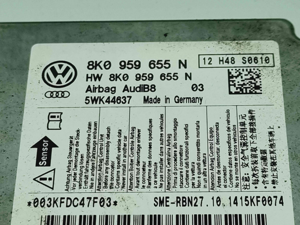 Calculator airbag Audi A4 (8K2, B8.5) Facelift [Fabr 2008-2015] 8K0959655N 2.0 TDI CNHC 120KW / 163CP