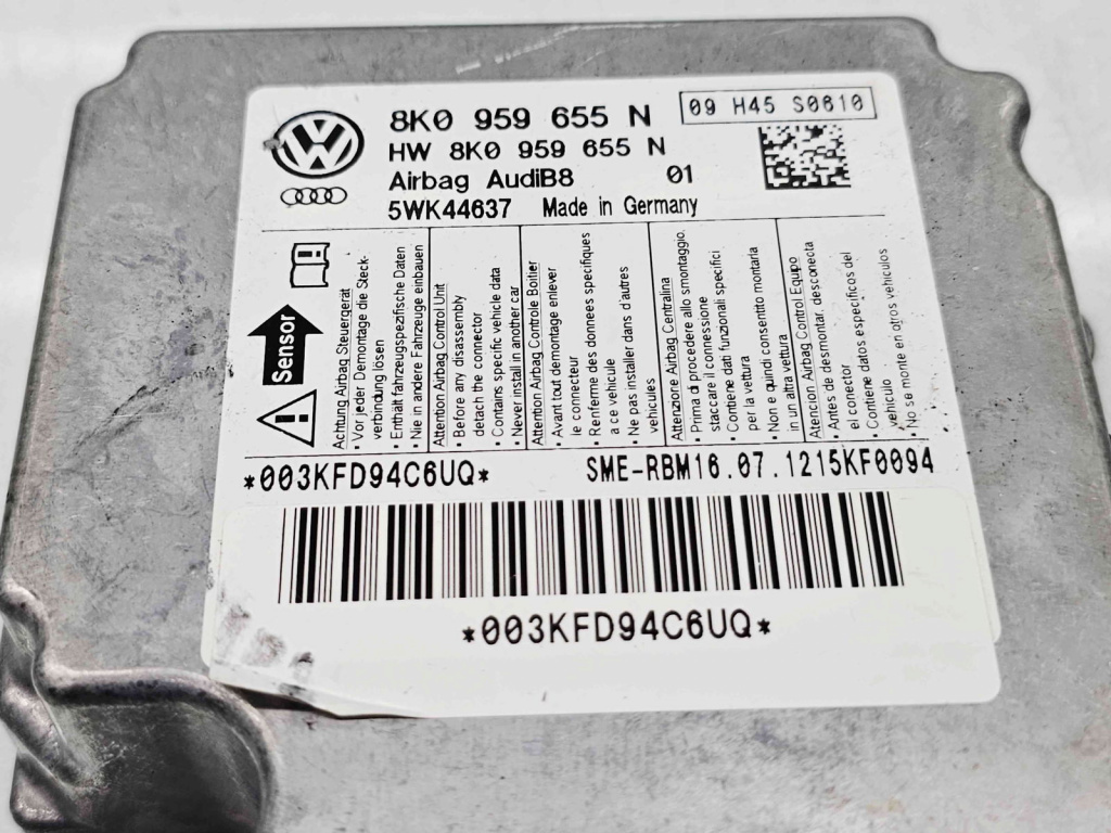 Calculator airbag Audi A4 (8K2, B8.5) Facelift [Fabr 2008-2015] 8K0959655N 2.0 TDI CJCA 105KW / 143CP
