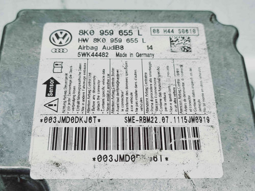 Calculator airbag Audi A4 (8K5, B8) Avant [Fabr 2008-2015] 8K059655L 2.0 TDI CAGA 105KW / 143CP