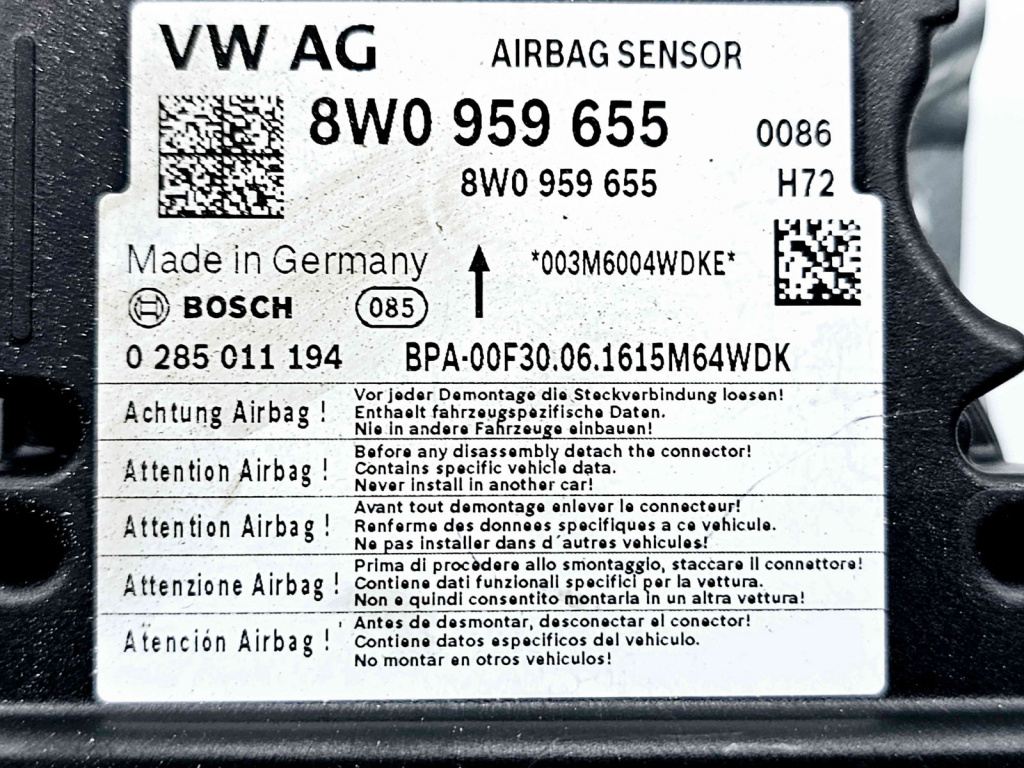 Calculator airbag Audi A4 (8W2, B9) [Fabr 2015-2023] 8W0959655 2.0 TDI DEUA 110KW / 150CP