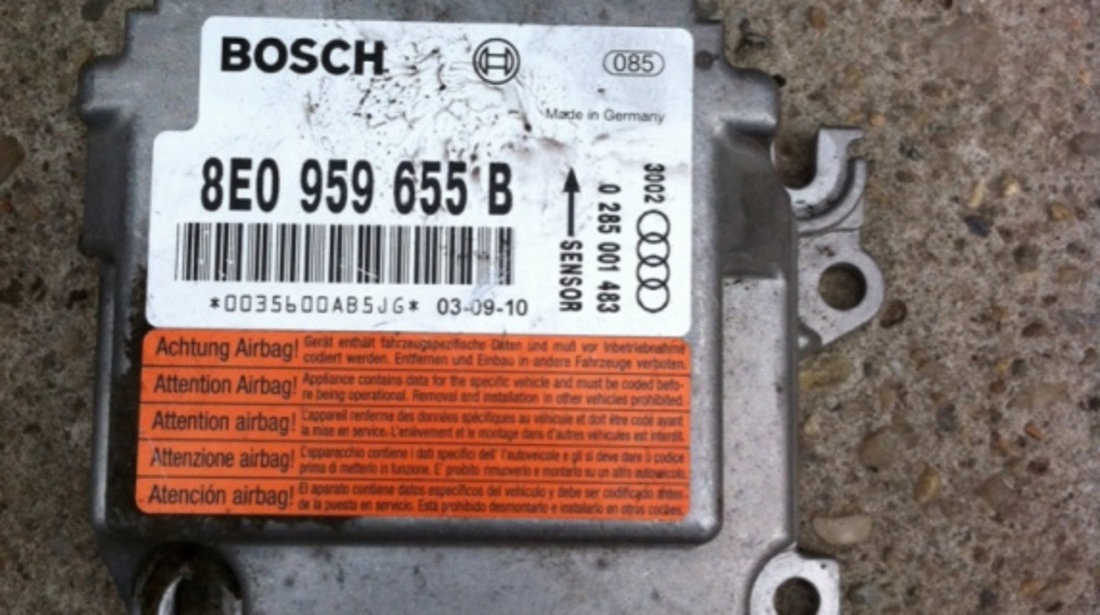 Calculator airbag Audi A4 B6 [2000 - 2005] Avant wagon 5-usi 2.0 FSI MT (150 hp) 2.0 FSI AWA