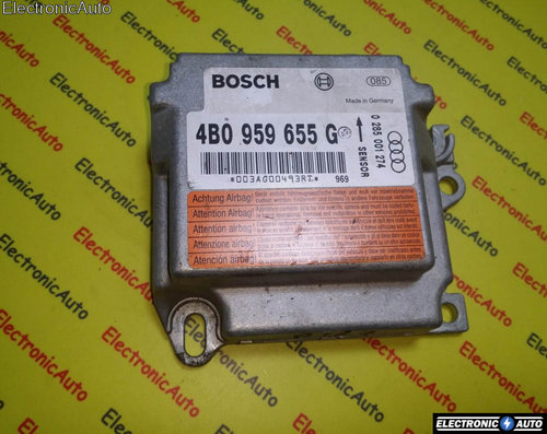 Calculator airbag Audi A6, 4B0959655G, 0285001274,