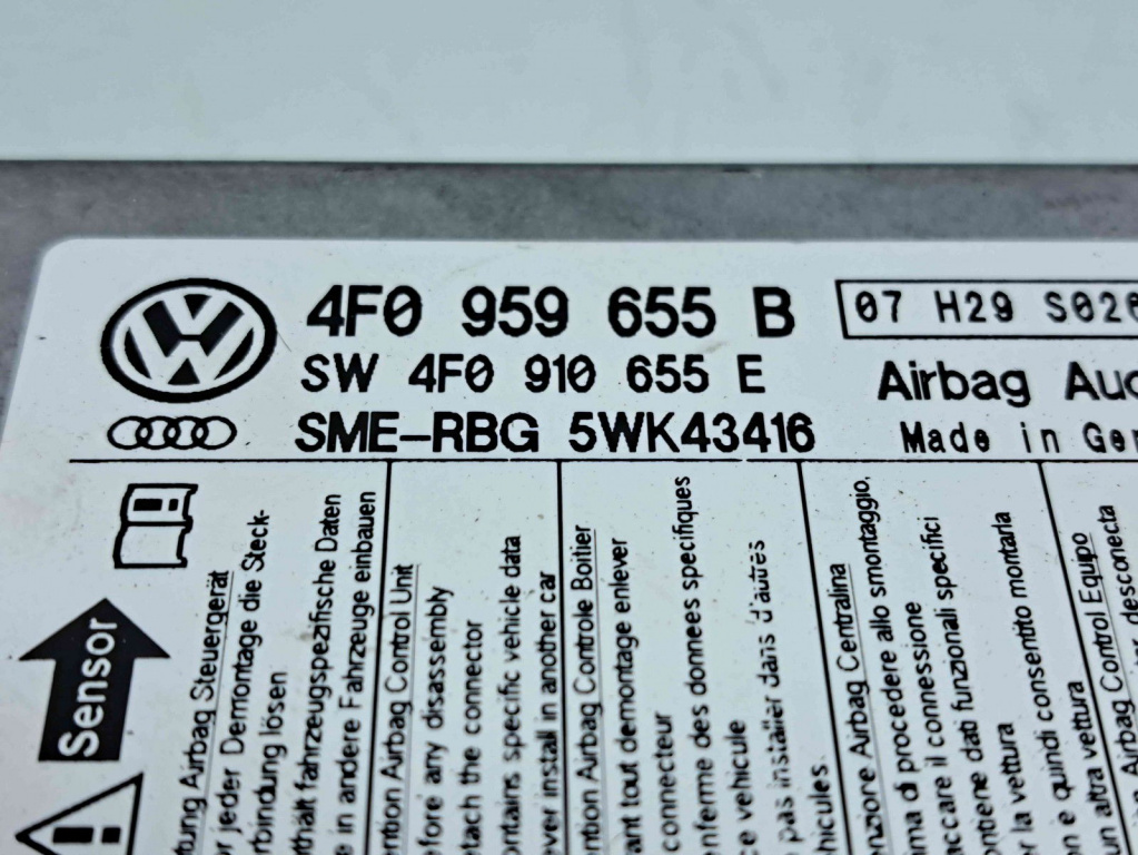 Calculator airbag Audi A6 (4F2, C6) [Fabr 2004-2010] 4F0959655B 2.7 TDI BPP 132KW / 180CP