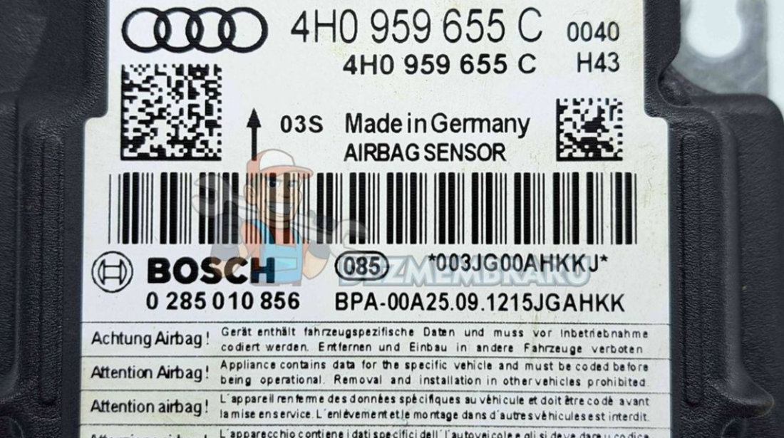 Calculator airbag Audi A6 (4G5, C7) Avant [Fabr 2011-2017] 4H0959655C