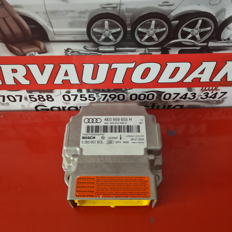 Calculator Airbag Audi A8 (2002-2009) [4E] D3 3.0 Motorina 2007, 4E0959655H / 4E0959655K