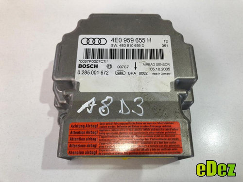 Calculator airbag Audi A8 (2002-2009) [4E] D3 4e0959655h