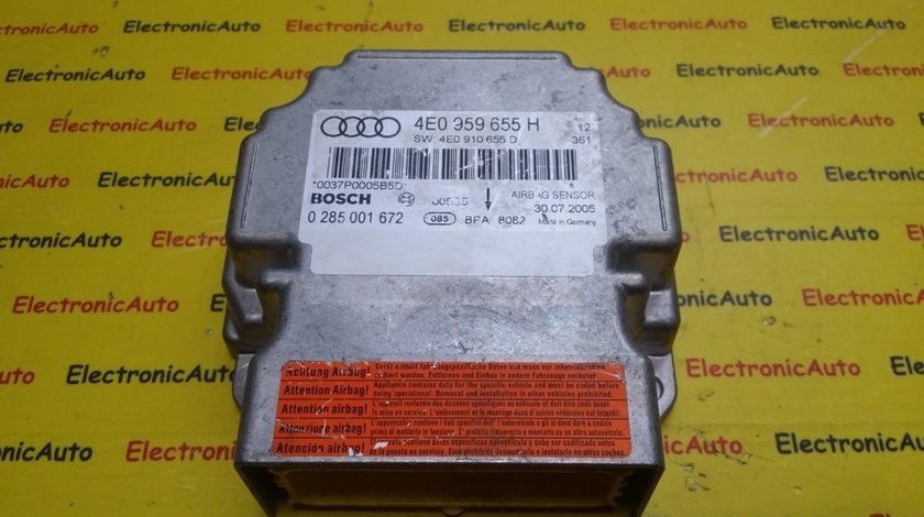 Calculator Airbag Audi A8, 4E0959655H, 0285001672