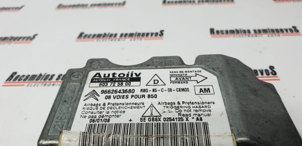 Calculator AIRBAG AUTOLIV CITROEN C4 96 626 436 80 / 9662643680 / 603 72 58 00 / 60372580096 626 436 80 / 9662643680 / 603 72 58 00 / 603725800