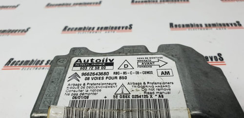 Calculator AIRBAG AUTOLIV CITROEN C4 96 626 436 80 / 9662643680 / 603 72 58 00 / 60372580096 626 436...