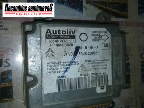 Calculator AIRBAG AUTOLIV CITROEN SAXO 550 89 29 00 / 550892900 / 96 437 358 80 / 9643735880550 89 2...