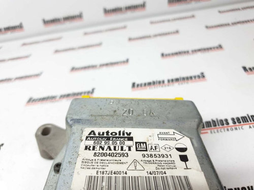 Calculator AIRBAG AUTOLIV OPEL VIVARO 8200402593 / 602 99 05 00 / 602990500 / 938539318200402593 / 6...