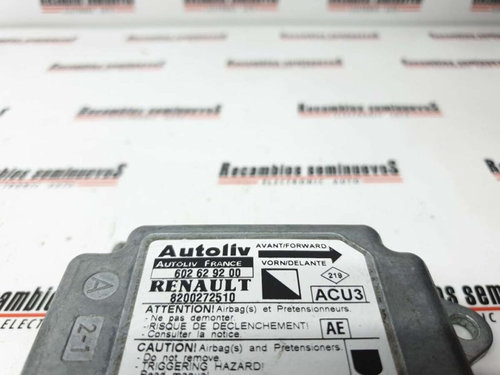 Calculator AIRBAG AUTOLIV RENAULT KANGOO 8200272510 / 602 6292 00 / 6026292008200272510 / 602 6292 0...
