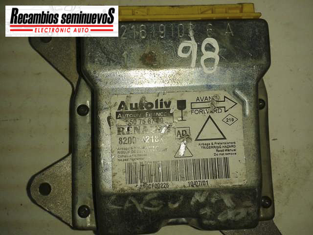 Calculator AIRBAG AUTOLIV RENAULT LAGUNA 8200142183 / 550 75 87 00 / 5507587008200142183 / 550 75 87 00 / 550758700