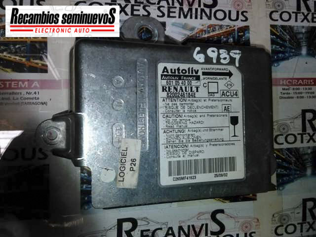 Calculator AIRBAG AUTOLIV RENAULT MEGANE 2 8200246184E / 601 05 40 00 / 6010540008200246184E / 601 05 40 00 / 601054000
