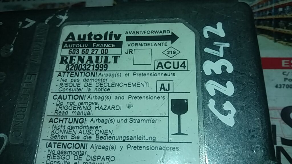 Calculator AIRBAG AUTOLIV RENAULT MEGANE 603 60 27 00 / 603602700 / 8200321999603 60 27 00 / 603602700 / 8200321999
