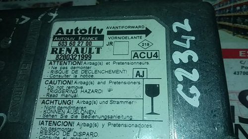 Calculator AIRBAG AUTOLIV RENAULT MEGANE 603 60 27 00 / 603602700 / 8200321999603 60 27 00 / 6036027...