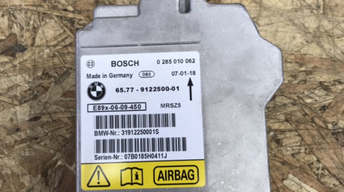 Calculator airbag BMW 325i E90 Automatic 218CP N52B25A sedan 2007 (912250001)