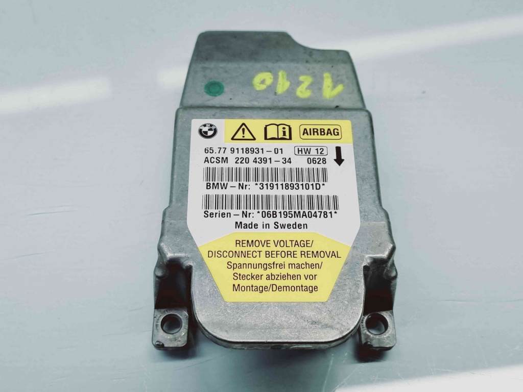 Calculator airbag Bmw 5 (E60) [Fabr 2004-2010] 9118931 2.5 M57 130KW / 177CP 2.5 M57 130KW / 177CP