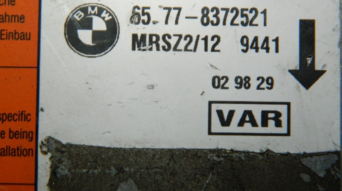 Calculator airbag BMW Seria 3 E46 cod: 6577 8372521 model 2002