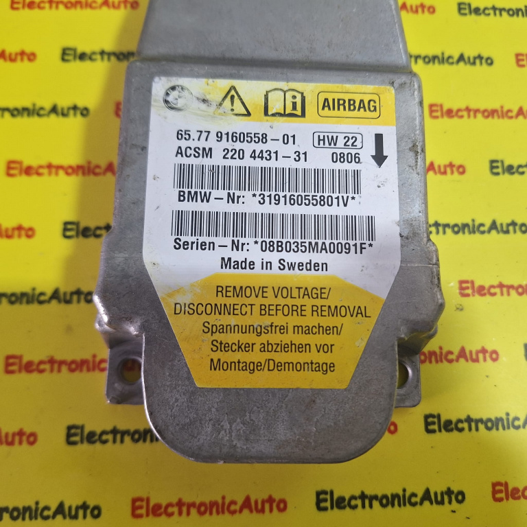 Calculator airbag BMW Seria 5, 6577916055801, 220443131,