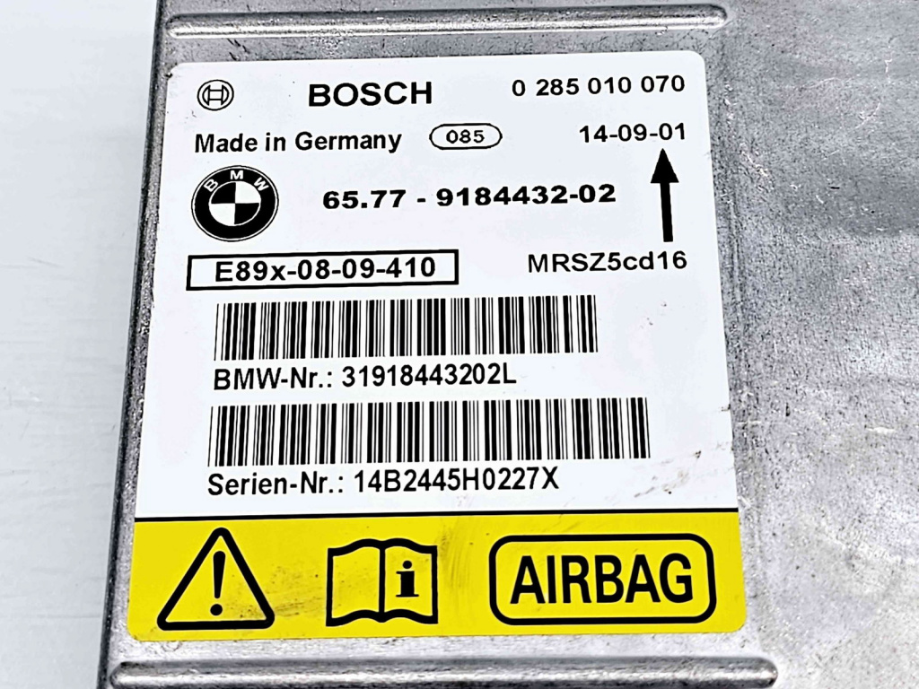 Calculator airbag Bmw X1 (E84) [Fabr 2009-2015] Facelift 9184432 2.0 N47D20 105KW / 143CP 2.0 N47D20 105KW / 143CP