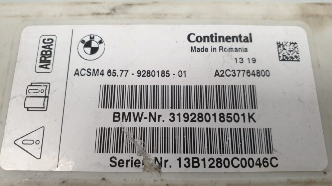 Calculator Airbag BMW X3, 65.77-9280185-01, A2C37764800, ACSM4