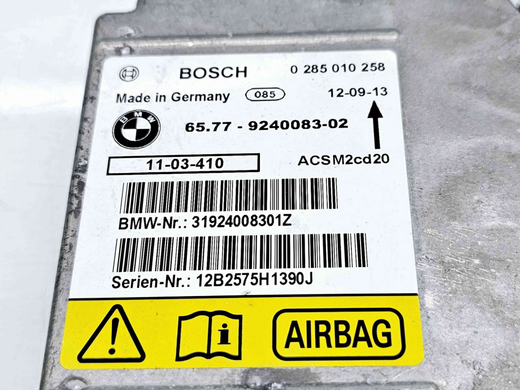 Calculator airbag Bmw X6 (E71, E72) [Fabr 2007-2014] 9240083 3.0 M57 210KW / 286CP 3.0 M57 210KW / 286CP