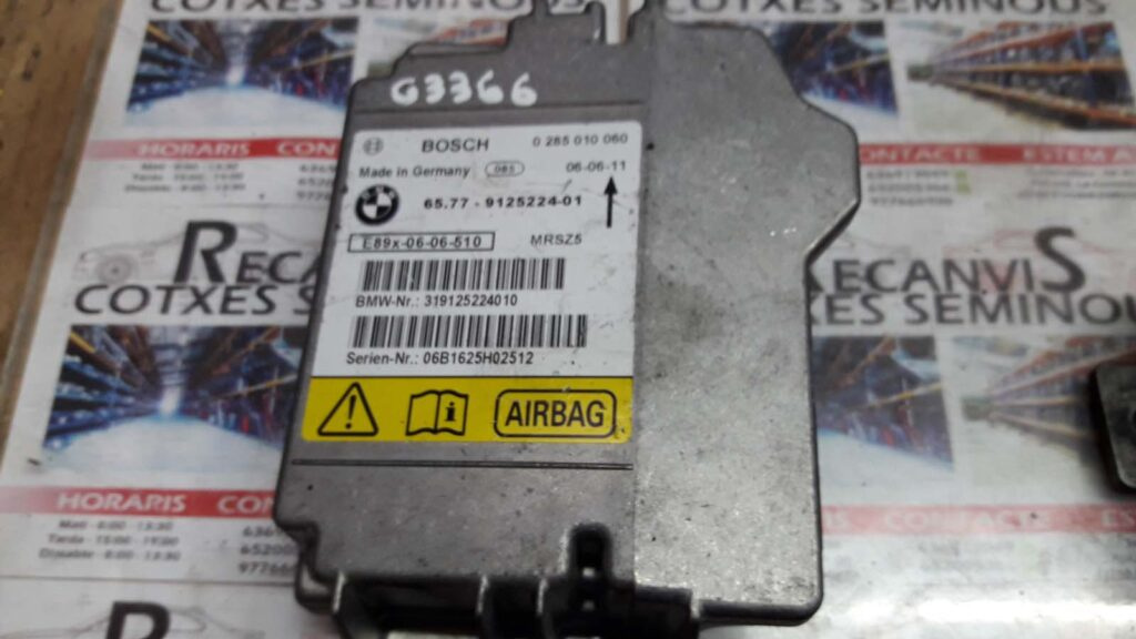 Calculator AIRBAG BOSCH BMW SERIE 1 65 77 912522401 / 6577912522401 / 0 285 010 060 / 028501006065 77 912522401 / 6577912522401 / 0 285 010 060 / 0285010060