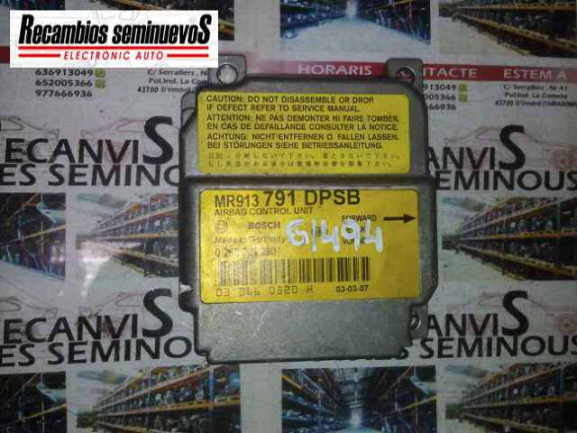 Calculator AIRBAG BOSCH MITSUBISHI CARISMA 0 285 001 290 / 0285001290 / MR913790 285 001 290 / 0285001290 / MR91379