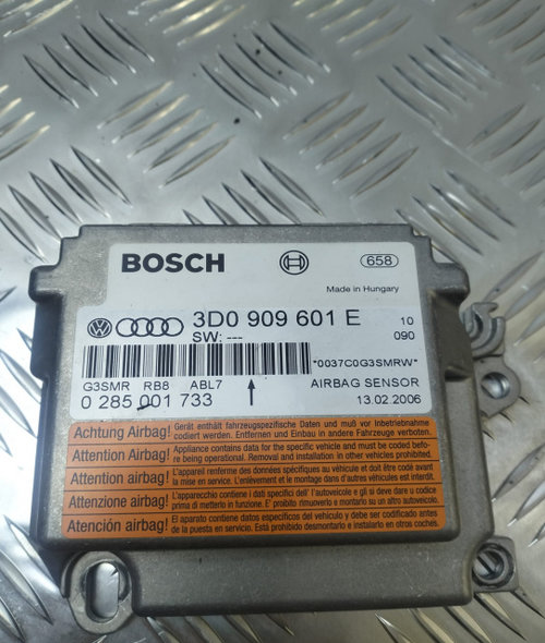 Calculator airbag Bosch Modul 3D0909601E / 0285001733 / G3SMR Volkswagen VW Touareg generatia 1 7L [...