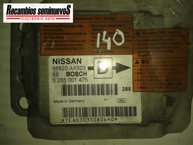 Calculator AIRBAG BOSCH NISSAN MICRA 0 285 001 475 / 0285001475 / 98820AX503 D / 98820AX503D0 285 001 475 / 0285001475 / 98820AX503 D / 98820AX503D