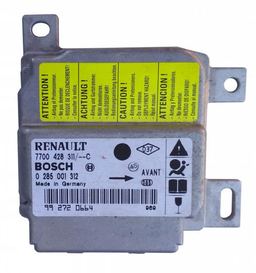Calculator AIRBAG BOSCH RENAULT CLIO 0 285 001 312 / 0285001312 / 7700428311 C / 7700428311C0 285 00...