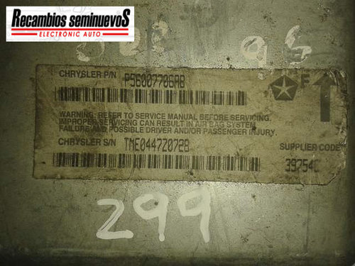 Calculator AIRBAG CHRYSLER JEEP GRAND CHEROKEE P56007706 AB / P56007706AB / 39754CP56007706 AB / P56...