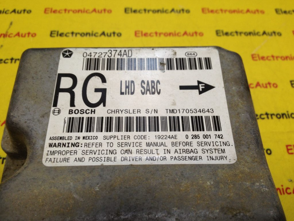 Calculator Airbag Chrysler Voyager, 0285001742, 04727374AD