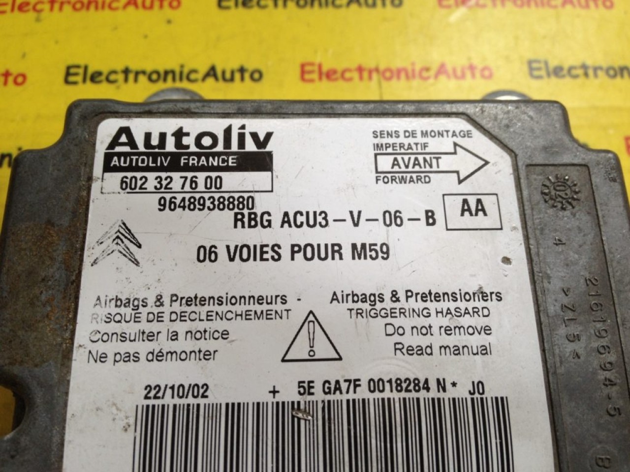 Calculator Airbag Citroen Berlingo, 602327600