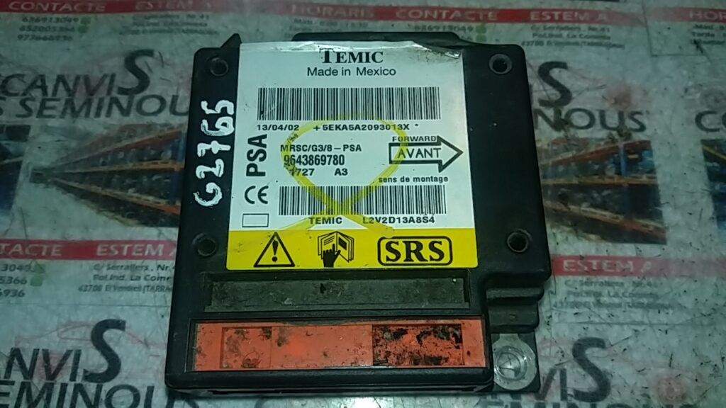Calculator AIRBAG CITROEN C5 96438697809643869780