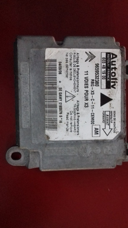 Calculator AIRBAG CITROEN C5 9659532380 / 603 48 19 00 / 603481900 / AM9659532380 / 603 48 19 00 / 6...