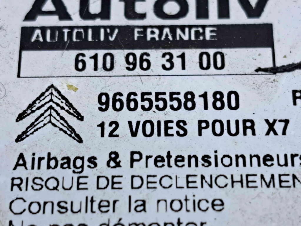 Calculator airbag Citroen C5 (III) [Fabr 2008-2017] 9665558180 1.6 DV6TED4 80KW / 110CP