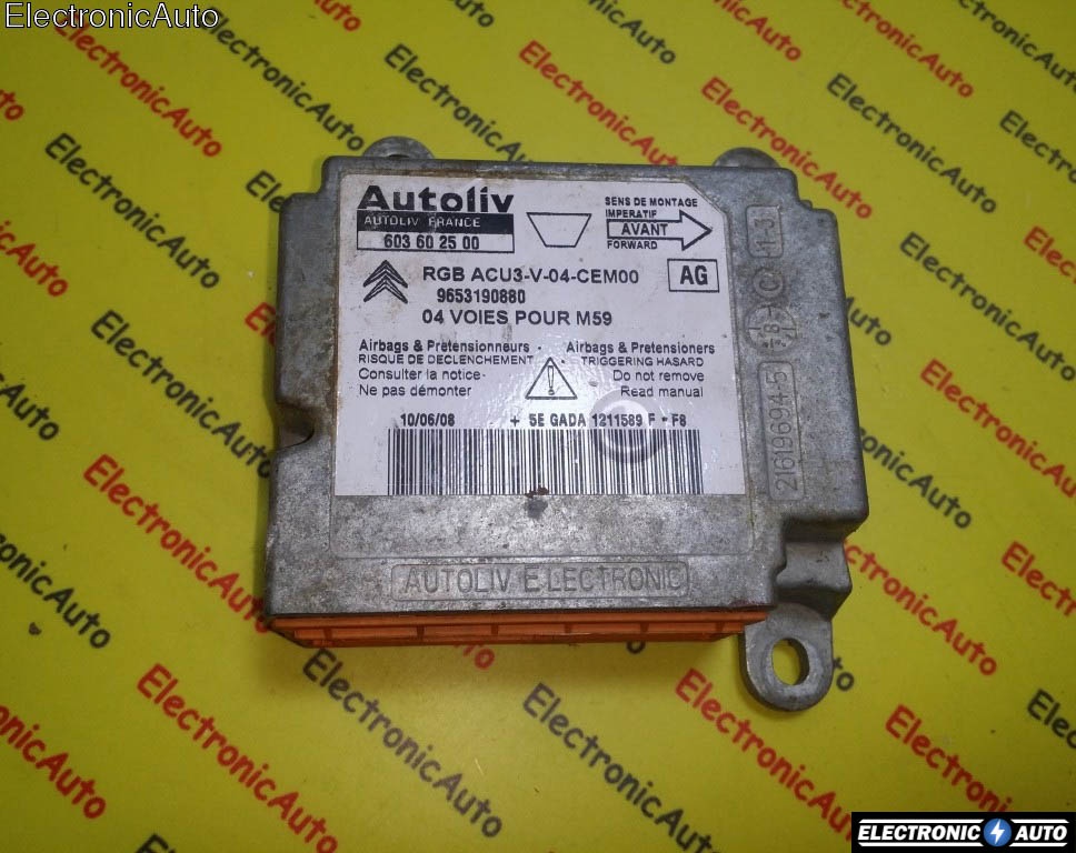Calculator airbag Citroen, Peugeot 9653190880