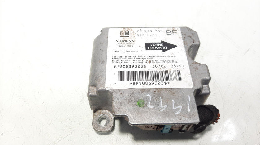 Calculator airbag, cod 09229302, Opel Astra G Combi (F35) (id:592863)